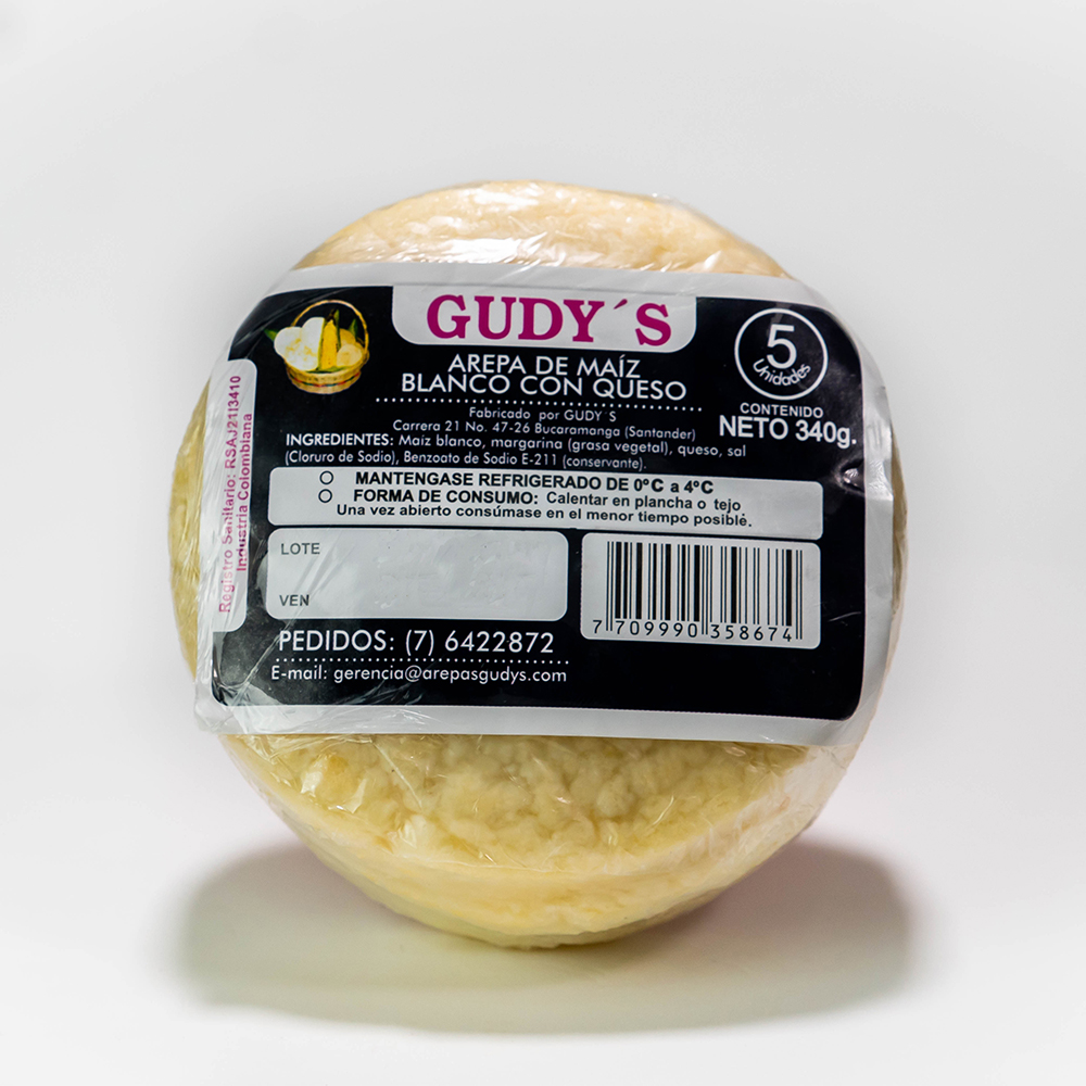 Arepa Blanca por 5 unidades  - Carnes y Carnes